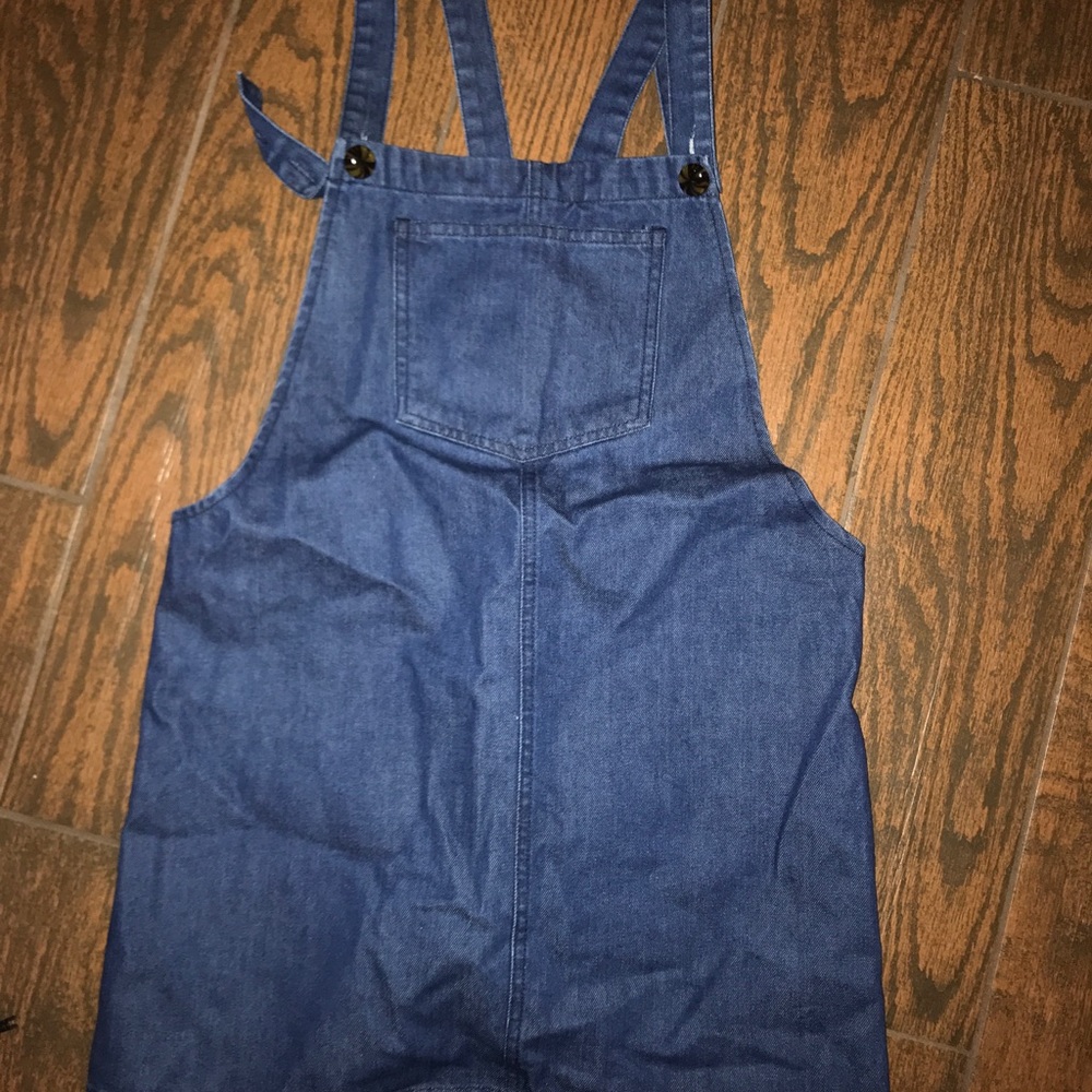 Denim overall dress